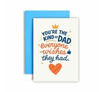 Huxters Funny Happy Fathers day Card You're the Dad Everyone Wishes they Had Funny Cards Card for Him Men - 14.8cm (Wishes)
