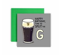 Huxters Funny Lovely Day for a Birthday Card Guinness for Him Men Son Grandson Dad Uncle Brother 18th 21st 30th 40th Birthdays Cards - 14.8cm (Split G)