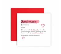 Huxters Funny Valentines and Anniversary Card Definition for Husband Wife Boyfriend Girlfriend Card - Soulmate - Valentine's Day, Anniversary