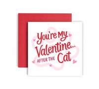 Huxters Funny Valentines day card - Happy Valentines After the Cat Boyfriend Girlfriend card - Husband Wife Wedding Anniversary Card -14.8cm (After the Cat)