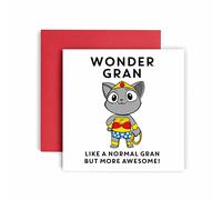 Huxters Gran Birthday Card WonderGran - Happy Birthday Card for her gifts for women - Friend Birthday Card Gift card Funny Card for Sister 14.8cm (Gran) (HX2448)