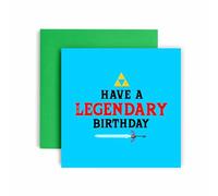 Huxters Happy Birthday Card for Son - Boys Legend Birthday Card Gaming Gamer card for Brother Nephew Grandson - 14.8cm