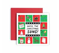 Huxters Happy Christmas Card - Song Quiz Christmas Card for her - Christmas card for him and her men women Funny Christmas Card (Song)