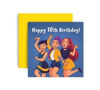 Huxters K-Pop Inspired 10th Birthday Card for Girls Daughter Niece Sister Friend Bestie - 10 Today (10th)