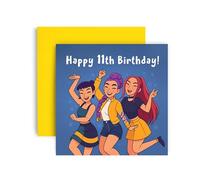 Huxters K-Pop Inspired 11th Birthday Card for Girls Daughter Niece Sister Friend Bestie - 11 Today (11th)