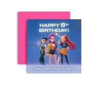 Huxters K-Pop Inspired 6th Birthday Card for Girls Daughter Niece Sister Friend Bestie - 6 Today (6th)