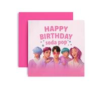 Huxters K-Pop Inspired Birthday Card for Girls Daughter Niece Sister Friend Bestie - Happy Birthday