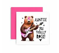 Huxters Mothers Day Card for Auntie Birthday Card for Her - Gran You Totally Rock! - Funny Mother's Card - 14.8cm (Auntie)