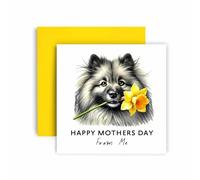 Huxters Mother's Day card form the Dog - Keeshond - Mum Love to Dog Mum Mummy - Dog Best Faithful Friend Love Mum (Keeshond)