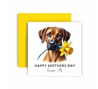 Huxters Mother's Day card form the Dog - Rhodesian Ridgeback - Mum Love to Dog Mum Mummy - Dog Best Faithful Friend Love Mum (Rhodesian Ridgeback)