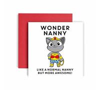 Huxters Nanny Birthday Card - WonderNanny - Happy Birthday Card for her - gifts for women - Friend Birthday Card - Gift card - Funny Card for Sister 14.8cm (Nanny), HX2451