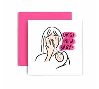 Huxters New Baby Boy Card for New Baby Girl - New Mummy Congratulations - Welcome to the World - 14.8cm (Style 1)
