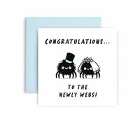 Huxters ‘Newly Webs’ Wedding gifts Congratulations Wedding card - Wedding gifts for couple - Fun Greetings Card (Bride and Groom)