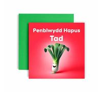 Huxters Penblwydd Hapus Card for Tad - Welsh L unny Birthday Greetings for Dad - 14.8cm (Tad)