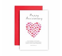 Huxters Religious Bible Anniversary Card for Husband Wife Corinthians 13:4-7 Love Is Patient Kind and Protects Wedding AnniversariesHer Women Him Men - 17 by 12cm (Corinthians)