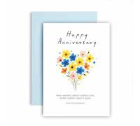 Huxters Religious Bible Anniversary Card for Husband Wife Solomon 8:7 Waters Cannot Quench Love or Wash it Away Wedding AnniversariesHer Women Him Men - 17 by 12cm (Solomon)