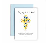 Huxters Religious Bible Birthday Card for Her Women Psalm 20:4 May he Give the Desire Mum Nana Sister Auntie Daughter Happy BirthdaysHer Women Him Men - 17 by 12cm (Psalm 20:4)