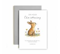 Huxters Religious Bible Christening Card for Son Daughter Numbers 6:24‚ The Lord Bless You Boy Girl Godson Goddaughter Granddaughter Grandson - 17 by 12cm (Numbers 6:24‚)