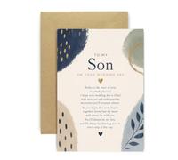 Huxters Son Wedding Card - Thoughtful Wedding Day Greeting for Child - Meaningful Keepsake Card Celebrating His New Chapter and Marriage (Son)