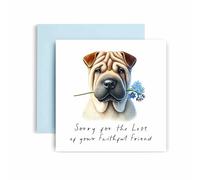 Huxters Sorry for Loss of Dog - Chinese Shar-Pei - Condolences to Dog Mum and Dog Dad - Dog Best Faithful Friend Deepest Sympathy (Chinese Shar-Pei)