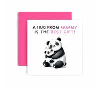 Huxters Sweet Mummy Happy Birthday Card - Mummy's Hugs are the Best - Mother's Day Panda - Gift Card for Her Card for Mummy - 14.8cm (Mummy)