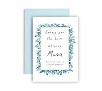 Huxters Sympathy Card for Mum Condolences Thinking of You Losing Your Mum Forget Me Not Flowers - 14.8cm (Mum)