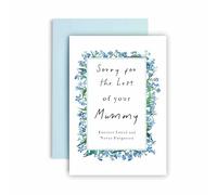 Huxters Sympathy Card for Mummy Condolences Thinking of You Losing Your Mummy Forget Me Not Flowers - 14.8cm (Mummy)