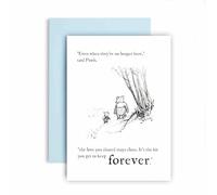 Huxters Sympathy Card - Pooh and Piglet Loss and Remembrance - Love You Keep Forever - Sorry for Your Loss, Thinking of You, Condolences (Keep Forever)