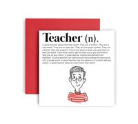 Huxters Teacher Appreciation Card - Square Thank You Card for Teachers - Inspirational Quote and Artwork - Ideal for Retirement, Thank you Teacher Gift, End of School Teacher Gift (Teacher Male)