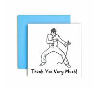 Huxters Thank You Card - Elvis Thank you very much Greeting Cards for Friends and Family Sister Mum Dad - Humourous Appreciation Card 14.8cm