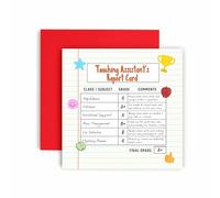 Huxters Thank you Teacher Card Report Flyer for Teaching Assistants TA End of Term Gifts - (Report)