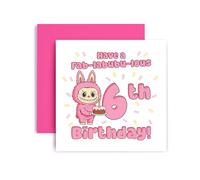 Huxters The Monster 6th Birthday Card for Girls - Have a Fabulous 6th Birthday (6th)