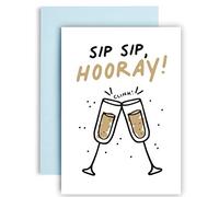 Huxters Wedding Card Congratulations Wedding gifts A5 Congratulations Wedding card - Wedding gifts for couple - Happily Ever After - Fun Greetings Card - FSC Sustainable (Sip Sip Hooray)