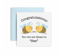 Huxters Wedding ‘Congratulations Meant to Bee’ Wedding gifts A5 Congratulations Wedding card - Wedding gifts for couple - Fun Greetings Card, Lesbian Wedding (Bride and Bride)