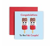 Huxters Wedding ‘Congratulations to the Fab Couple’ Wedding gifts Congratulations Wedding card - Wedding gifts for couple - Fun Greetings Card, Lesbian Wedding (Bride and Bride), 210 x 290 mm