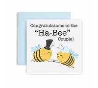 Huxters Wedding ‘Congratulations to the Ha Bee Couple’ Wedding gifts A5 Congratulations Wedding card - Wedding gifts for couple - Fun Greetings Card, Wedding Card (Bride and Groom)