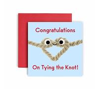 Huxters Wedding ‘Congratulations to the Tying the Knot’ Wedding gifts Congratulations Wedding card - Wedding gifts for couple - Fun Greetings Card - Wedding Card
