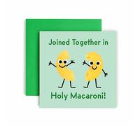 Huxters Wedding ‘Holy Macaroni’ Wedding gifts Congratulations Wedding card - Wedding gifts for couple - Fun Greetings Card - Wedding Card