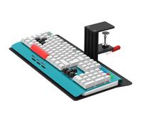 HUYE Heavy Duty Metal Gaming Keyboard Desk Mount Holder, Under Desk Extender Tray, Racing & Flight Sim Games, Space-Saving, Easy Installation