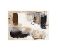 HUYEEI Abstract Wall Art Canvas Prints Brown ink rhythms Living Room, Bedroom, Kitchen, Home Office, Bathroom, Dining Room(Beige)-70x100cm Unframed