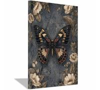 HUYEEI Black And White Minimalist Canvas Wall Butterflys Resting ons a Flower wall art prints, For Living Room Bedroom office Home Wall Decor Ready(black and white)-20x30cm Framed
