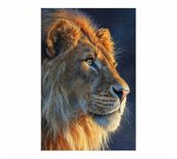 HUYEEI Canvas Print Wall Art Lions statue Abstract Animal Paintings, Suitable for living room, bedroom, for Kids Room Decoretc.(brown01)-60x80cm Unframed