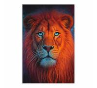 HUYEEI Canvas Print Wall Art Sharp-Eyesd Lions Abstract Animal Paintings, Suitable for living room, bedroom, for Kids Room Decoretc.(orange141)-70x100cm Unframed