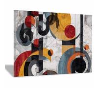 HUYEEI Canvas Wall Art Abstract Colored Swirl Composition Picture Poster,Modern Fantasy,for Living Room Bedroom Home Office Wall Decor(grey91)-60x90cm Framed