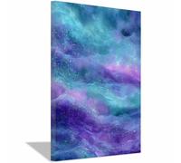 HUYEEI Canvas Wall Art Abstract Star Waves Painting Picture Poster,Modern Fantasy,for Living Room Bedroom Home Office Wall Decor(lavender151)-40x60cm Framed