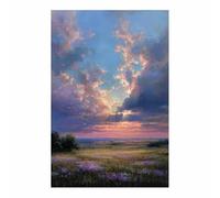 HUYEEI Landscape Wall Art Fields Clouds Modern Canvas Print On Artwork, Suitable for living room, bedroom, for Kids Room Decoretc.(blue21)-40x60cm Unframed