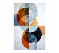 HUYEEI Modern Abstract Art Painting Interlocking ring structures Canvas Wall Art Picture Print,for Office Living Room Bedroom Bathroom Home Wall Decor(multicolored)-70x100cm Unframed