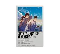 HUYEHEHERRY Crystal Sky of Yesterday Anime Movie Poster Wall Art Canvas Cover Vintage Aesthetic Design Poster Decorative Painting for Living Rooms 24x36inch(60x90cm) Unframe-style