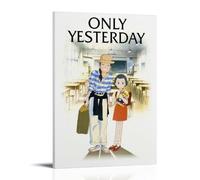 HUYEHEHERRY Only Yesterday Movie Poster Wall Art Canvas Cover Vintage Aesthetic Design Poster Decorative Painting for Living Rooms 12x18inch(30x45cm) Frame-style