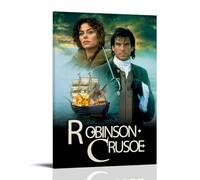 HUYEHEHERRY Robinson Crusoe Poster Wall Art Canvas Cover Vintage Aesthetic Design Poster Decorative Painting for Living Rooms 12x18inch(30x45cm) Frame-style